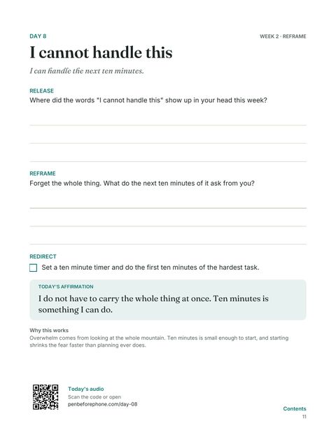 The Day 8 page: I cannot handle this